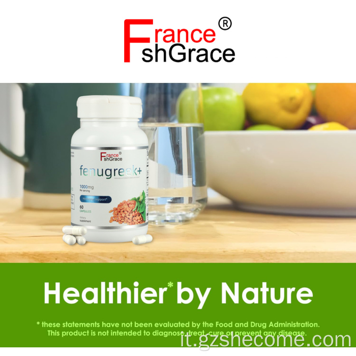 Supplemento di fieno greco 1000 mg di resistenza al supplemento